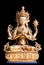 Four-armed form of Avalokiteshvara made of metal.