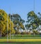 Four Australian football goal posts