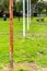 Four Australian football goal posts