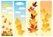 Four autumn banners.