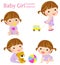 Four baby girl collection