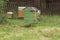 Four beehives put together