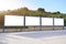 Four billboards. Four blank frame billboard mockup