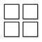 Four blank square picture frames, template, vector illustration