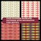 Four blender seamless patterns with decorative fish motif