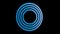 Four Blue Concentric Circles Structure Rotating with Delay. Seamless Motion