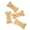 Four bone shaped dog biscuit