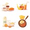 Four Breakfast Icons Compositions