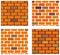 Four brickwall vector seamless textures
