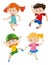 Four characters of kids