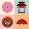 four chinese new year icons