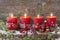 Four christmas candle