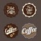 Four coffee logos