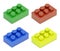 Four colored child blocks