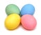 Four colored easter eggs