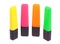 Four colored markers