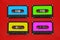 Four colores tape cassettes