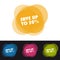 Four Colorful Transparency Buttons Save Up To 50 Percent - Vector Illustration - Isolated On White Background