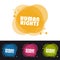 Four Colorful Transparency Human Rights Buttons - Vector Illustration - Isolated On Black And White Background