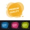 Four Colorful Transparency Premium Quality Buttons - Vector Illustration - Isolated On Black And White Background