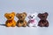 Four colors Mini figure Teddy bear