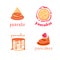 Four concepts of pancake logotypes