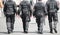 Four cops with uniform