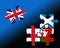 Four country flag jigsaws