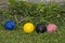 Four Croquet Balls