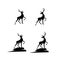 Four deer sihlouette logo