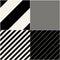 Four diagonal patterns collection. Diagonal lines seamless black and white pattern. Repeat straight monochrome stripes texture