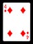 Four of diamonds playing card,
