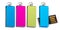 Four different colored USB-stick for data storage