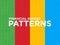 Four different financial report seamless patterns