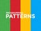 Four different Programming seamless patterns with thin line icons: developer, code, algorithm, technical support, program setup,