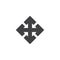 Four direction arrows vector icon