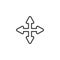 Four directions arrows line icon