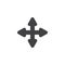 Four directions arrows vector icon