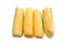 Four Ears of Corn Over White