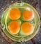 Four egg yolks