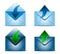 Four envelope icons