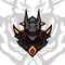 Four eyed dark lord gold horn vector mascot