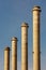 Four factory chimneys