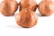 Four filbert nuts