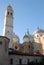 Four of the five domes of the Basilica of Santa Giustina and the bell tower in Padua in Veneto (Italy)