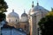 Four of the five domes of the Basilica of Santa Giustina in Padua in Veneto (Italy)