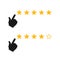 Four and five star icon flat vector illustration. Rating symbol