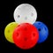 Four floorball balls isolated