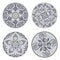 Four floral decorative ornament