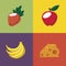 four food icons